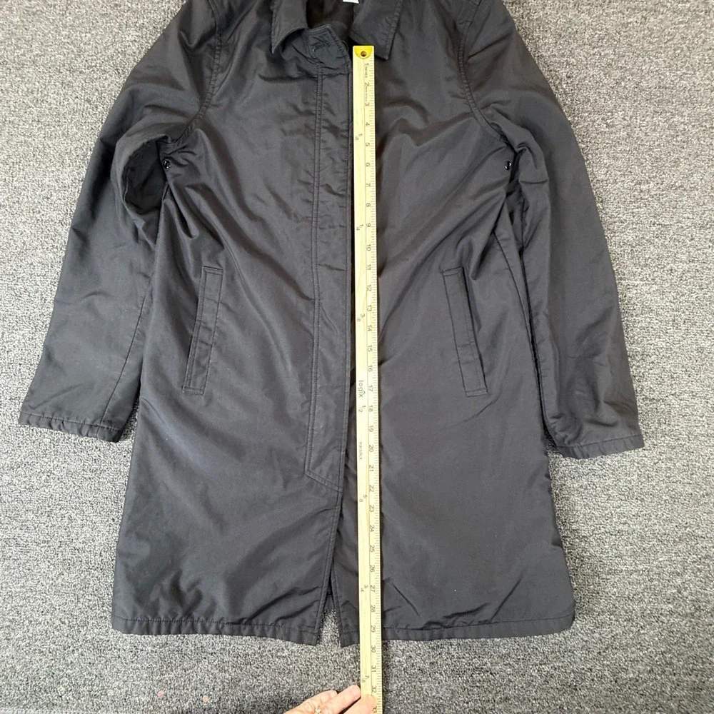 Old Navy Womens Black Car Coat Mid Length Hidden Button Jacket Size S RN 54023